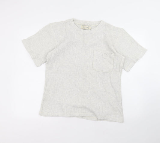 Fosters Womens White Round Neck  Cotton Pullover Jumper Size S