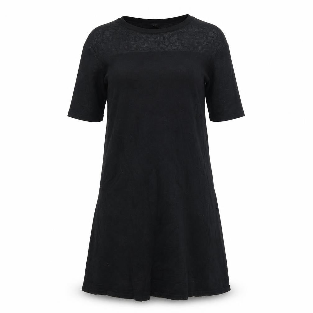 F&F Womens Black  Viscose Jumper Dress  Size 8  Round Neck