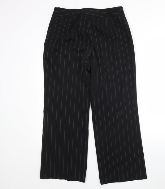 m&s Womens Multicoloured Striped Polyester Trousers  Size 12 L29 in Regular