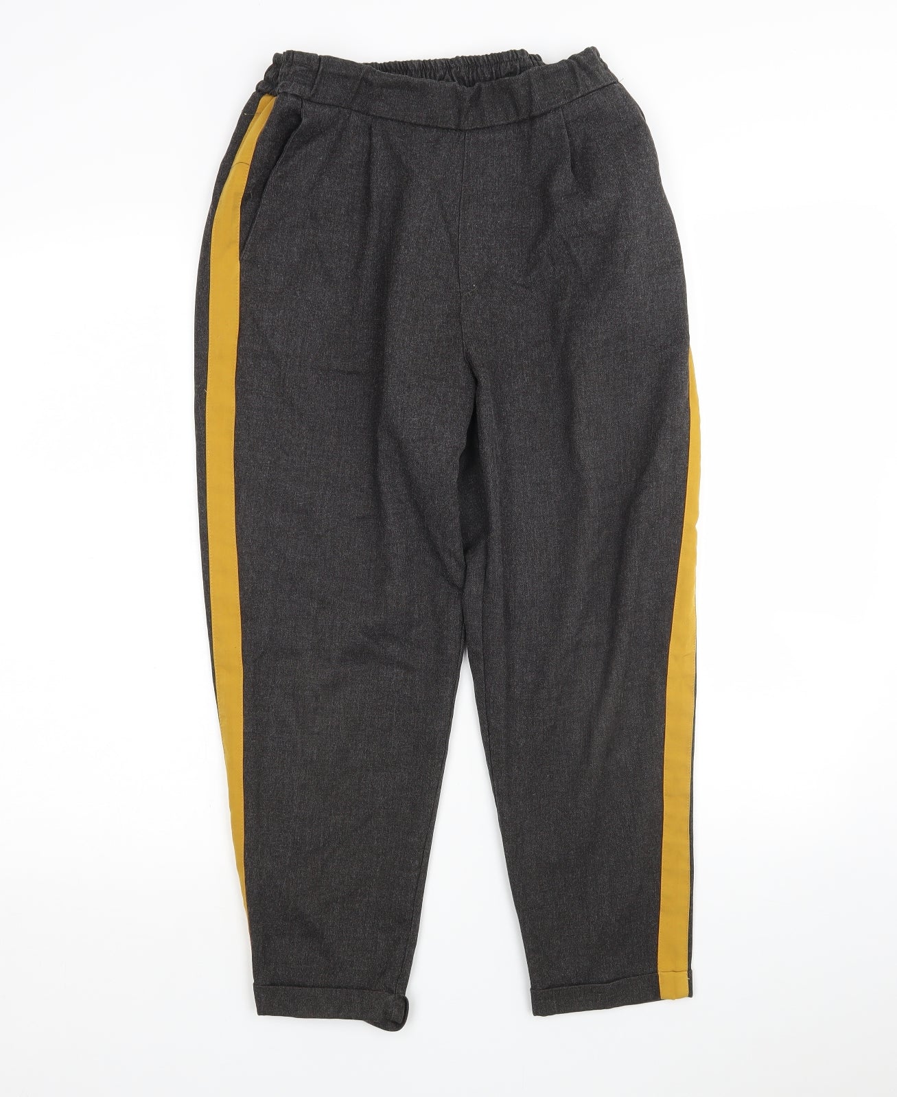 Pull&Bear Womens Multicoloured  Polyester Cropped Trousers Size M L25 in Regular