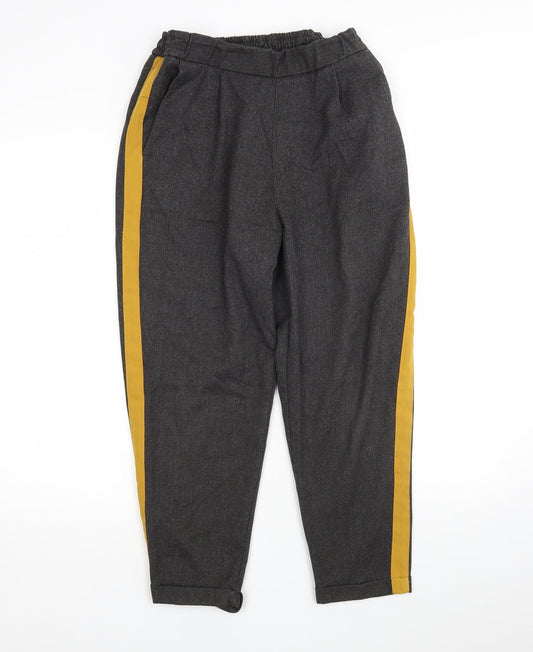 Pull&Bear Womens Multicoloured  Polyester Cropped Trousers Size M L25 in Regular