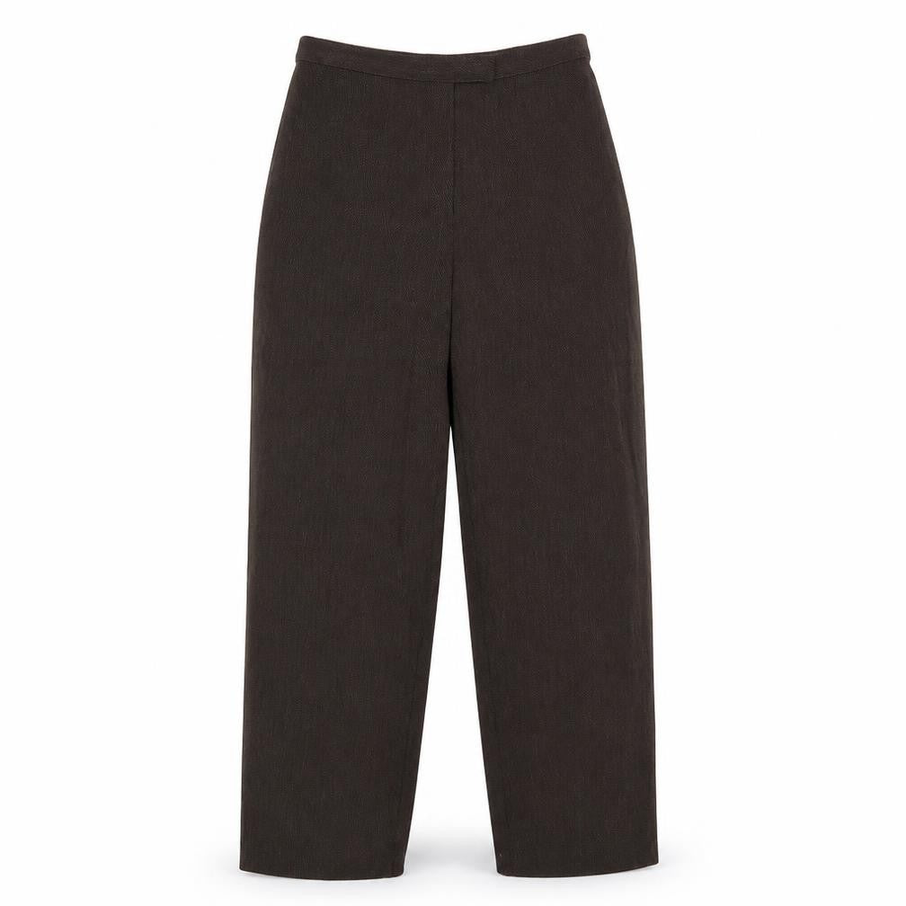 M&S Womens Brown  Polyester Trousers  Size 12 L27 in Regular