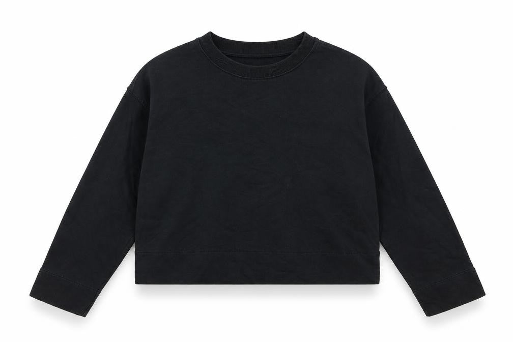 H&M Womens Black  Cotton Pullover Sweatshirt Size XS