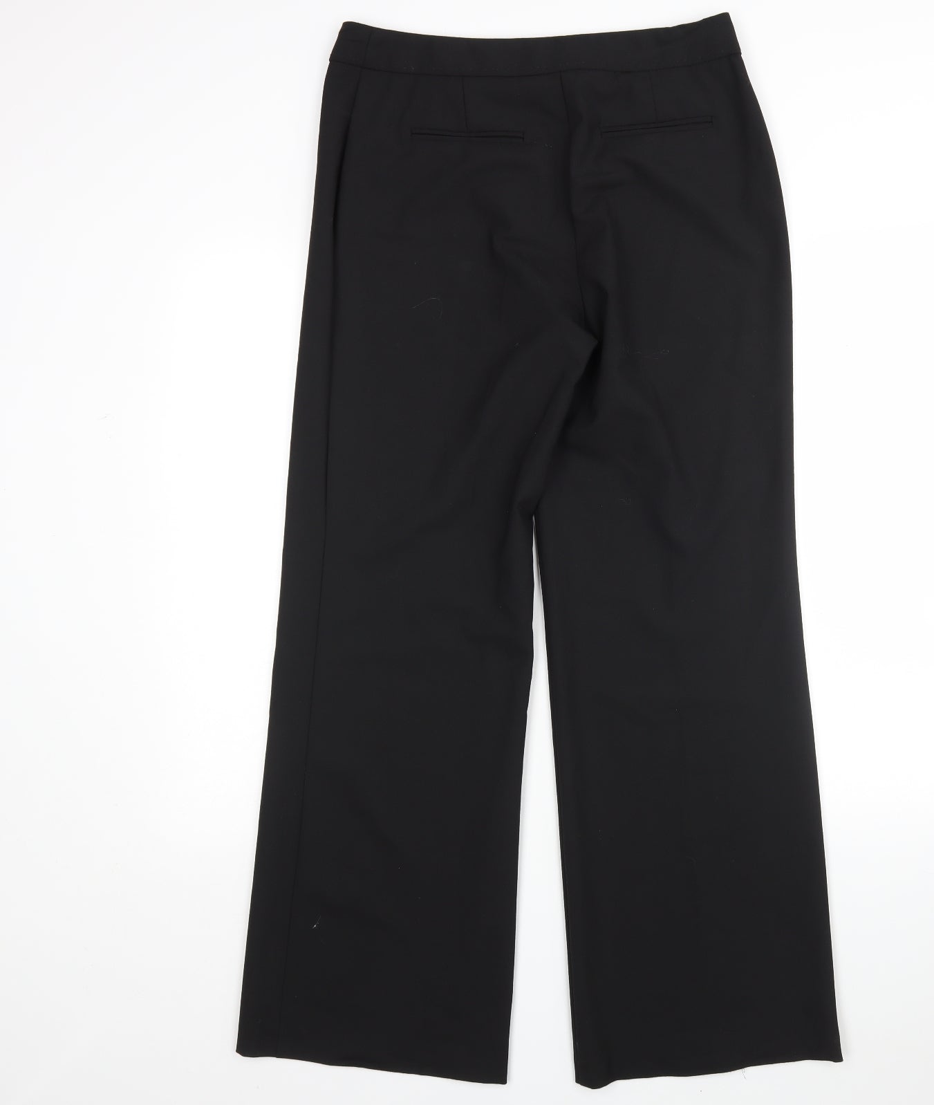 M&S Womens Black  Polyester Trousers  Size 10 L31 in Regular
