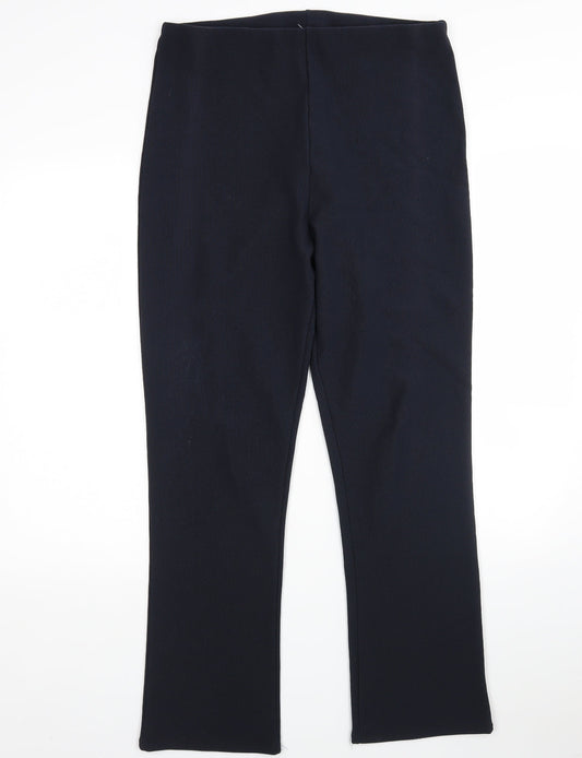 Preworn Womens Blue  Polyester Trousers  Size 16 L29 in Regular