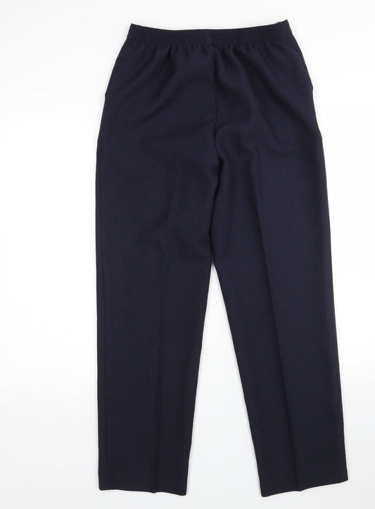 M&S Womens Blue  Polyester Trousers  Size 10 L29 in Regular