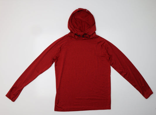 Awdis Womens Red  Polyester Pullover Hoodie Size L