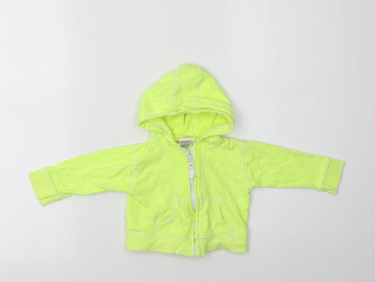 Baby Baby Green  Cotton Full Zip Jumper Size 6-9 Months