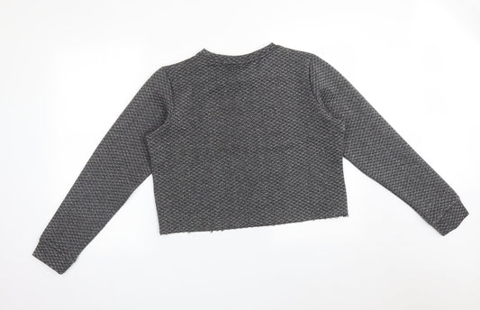 Hype Girls Silver Argyle/Diamond Polyester Pullover Sweatshirt Size 15 Years