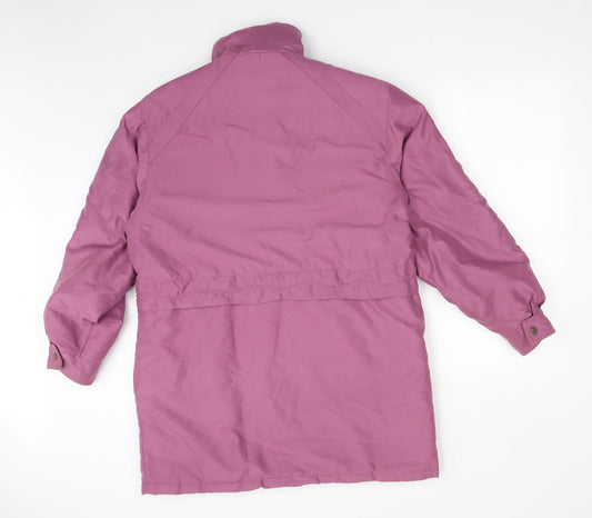 Essentials Womens Purple   Overcoat Coat Size 10