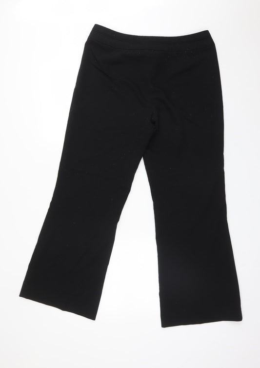 Debenhams Womens Black  Polyester Dress Pants Trousers Size 12 L30 in Regular