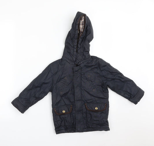 Matalan Boys Blue   Overcoat Coat Size 2-3 Years