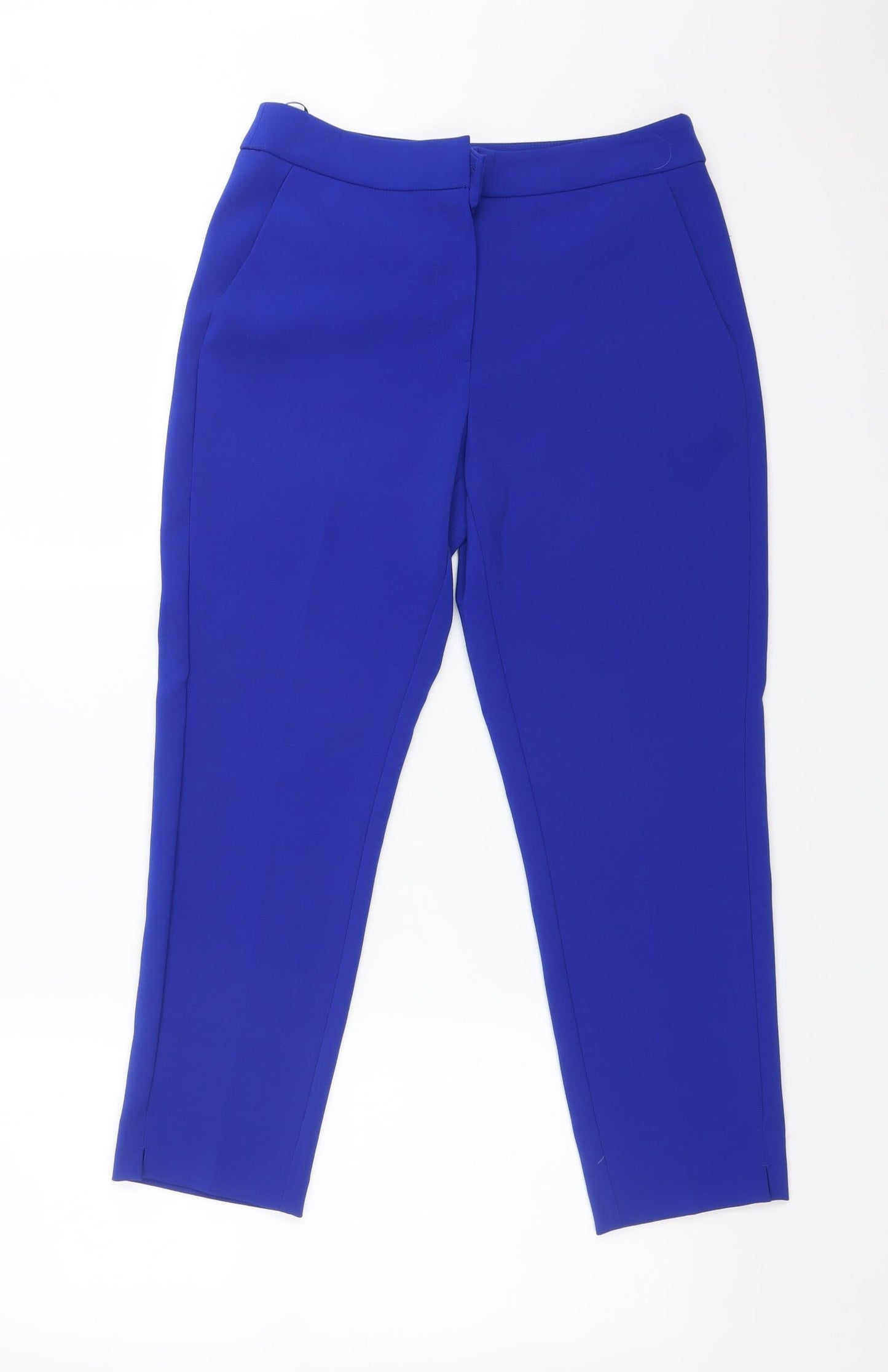M&S Womens Blue  Polyester Dress Pants Trousers Size 6 L23 in Regular