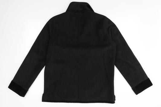 NEXT Womens Black Collared  Polyester Pullover Jumper Size S