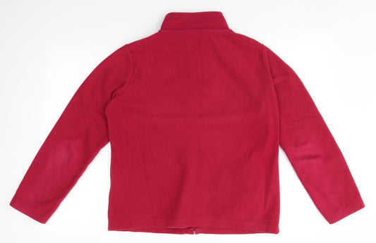 EWM Womens Pink High Neck  Polyester Full Zip Jumper Size 14
