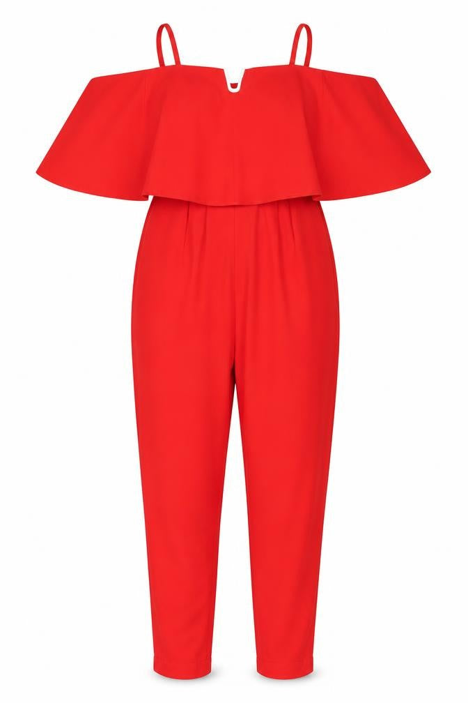 Very Womens Red  Polyester Jumpsuit Outfit/Set Size 8 L25 in