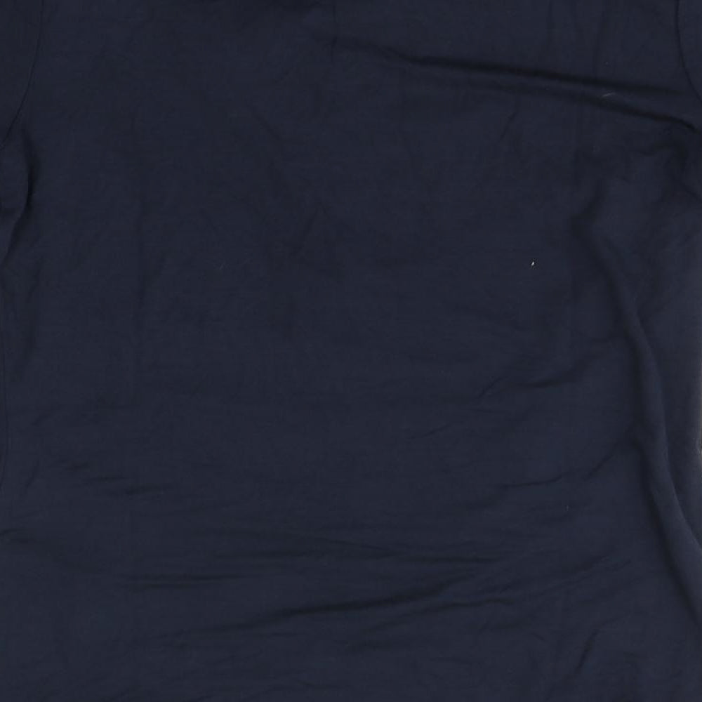 Monsoon Womens Blue  Viscose Basic T-Shirt Size 10 Round Neck
