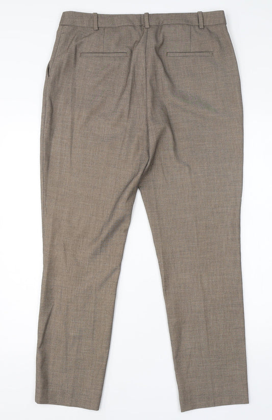 NEXT Womens Brown  Polyester Dress Pants Trousers Size 12 L26 in Regular