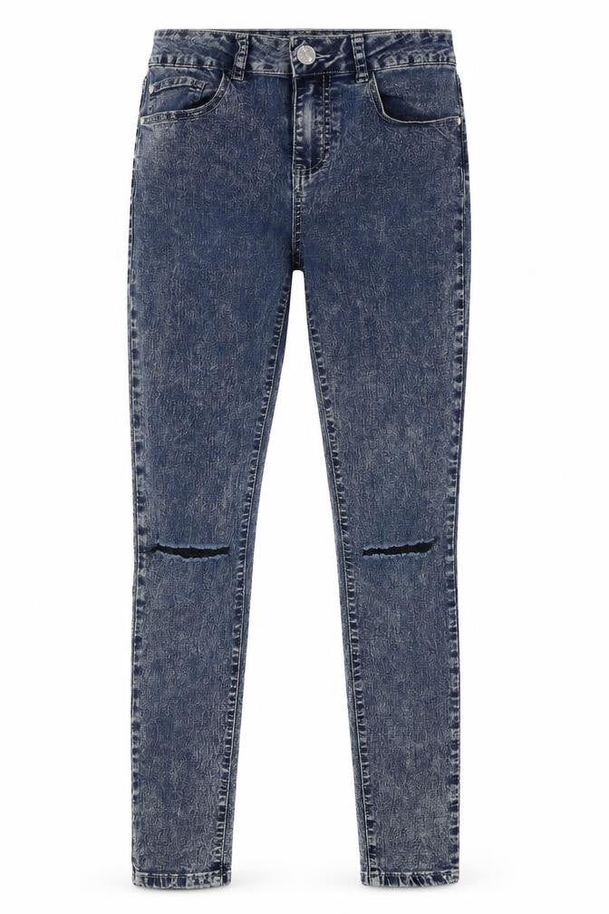 Kylie Girls Blue  Cotton Skinny Jeans Size 13 Years  Regular