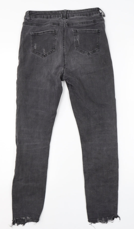 Denim Co Womens Black  Cotton Skinny Jeans Size 10 L24 in Regular