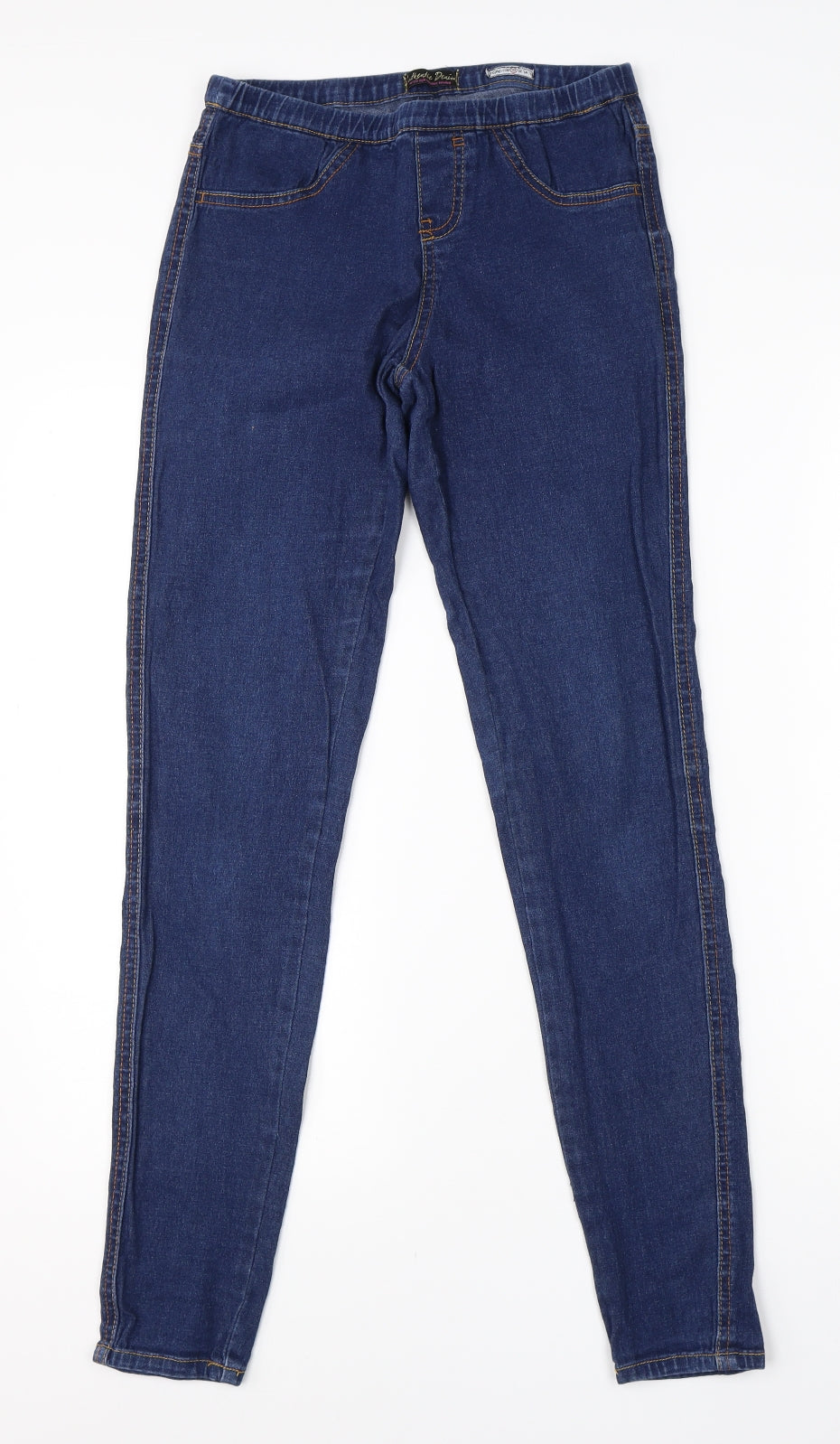 Preworn Womens Blue  Cotton Jegging Jeans Size 10 L29 in Regular