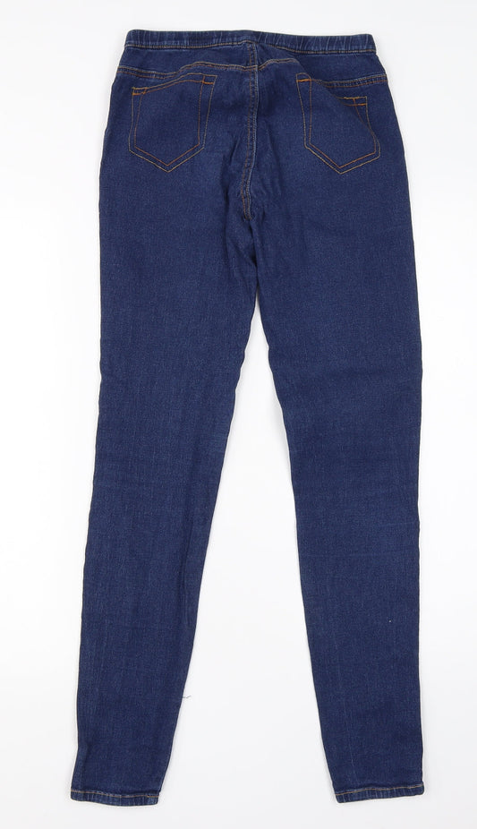 Preworn Womens Blue  Cotton Jegging Jeans Size 10 L29 in Regular