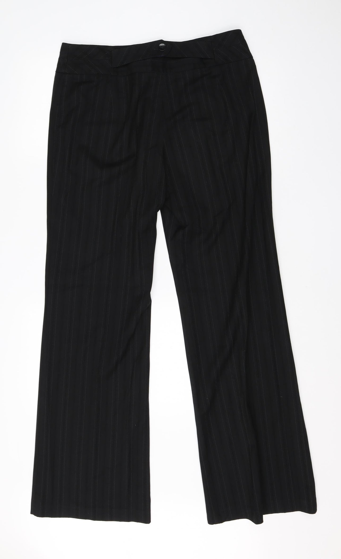NEXT Womens Black  Viscose Dress Pants Trousers Size 12 L29 in Regular