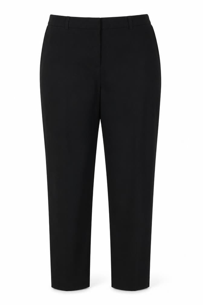 M&S Womens Black  Viscose Dress Pants Trousers Size 12 L24 in Regular