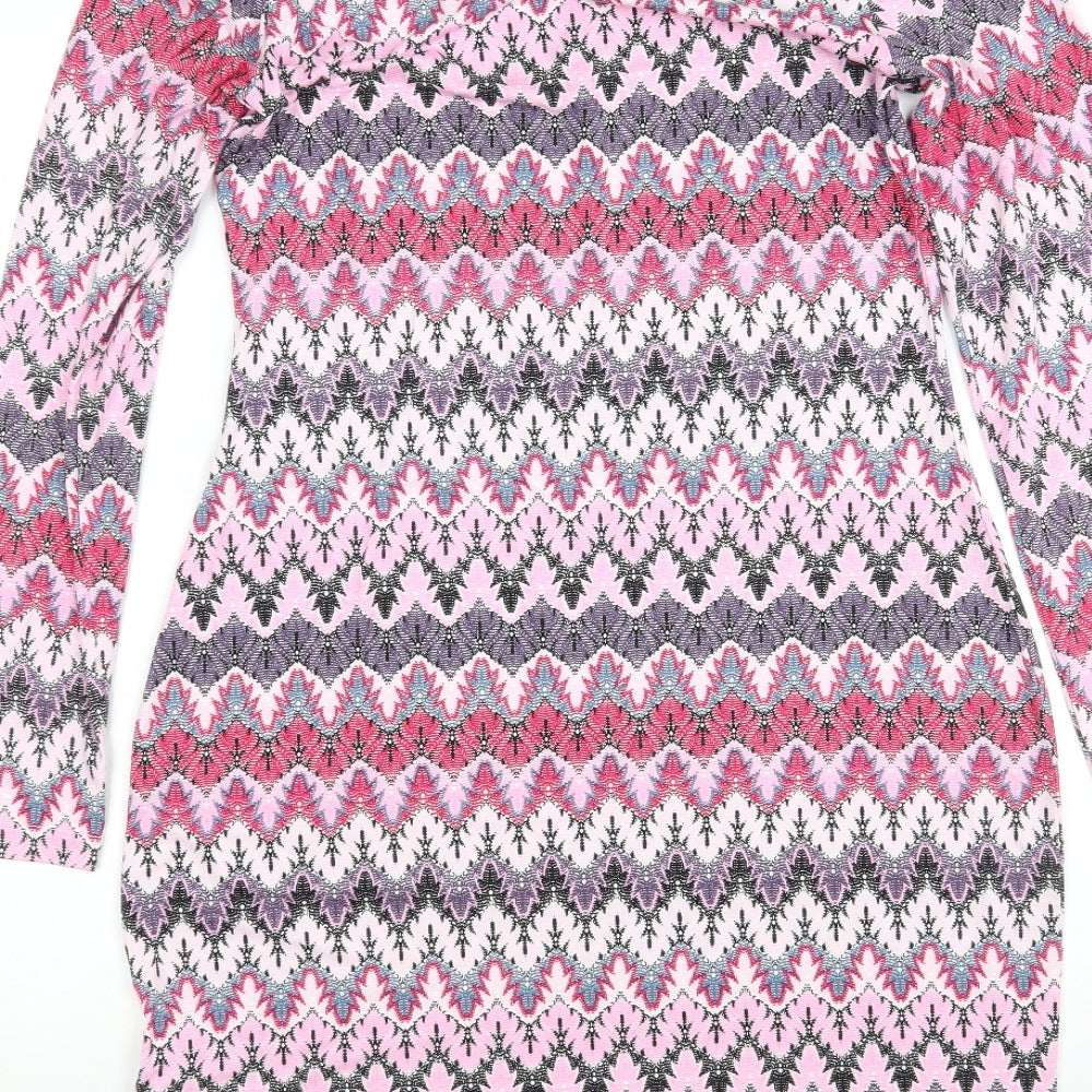 Body Flirt Womens Multicoloured Striped Viscose Pencil Dress  Size S  V-Neck