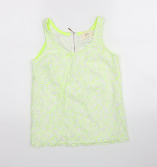 Julie Womens Multicoloured Floral Polyester Basic Tank Size S Round Neck