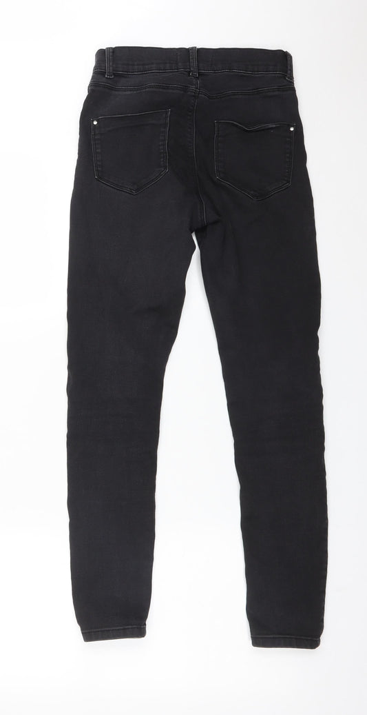Dorothy Perkins Womens Black  Cotton Skinny Jeans Size 8 L28 in Regular