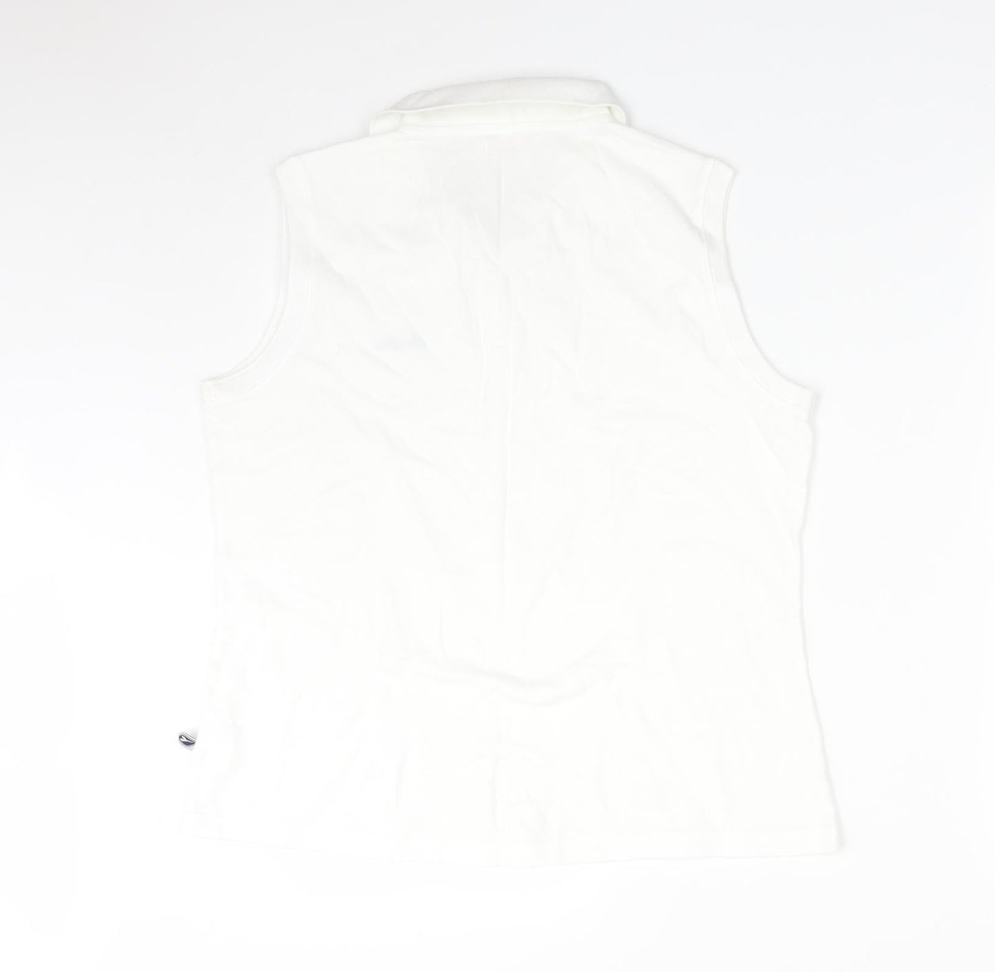 Diadora Womens White  Cotton Basic Polo Size 18 Collared