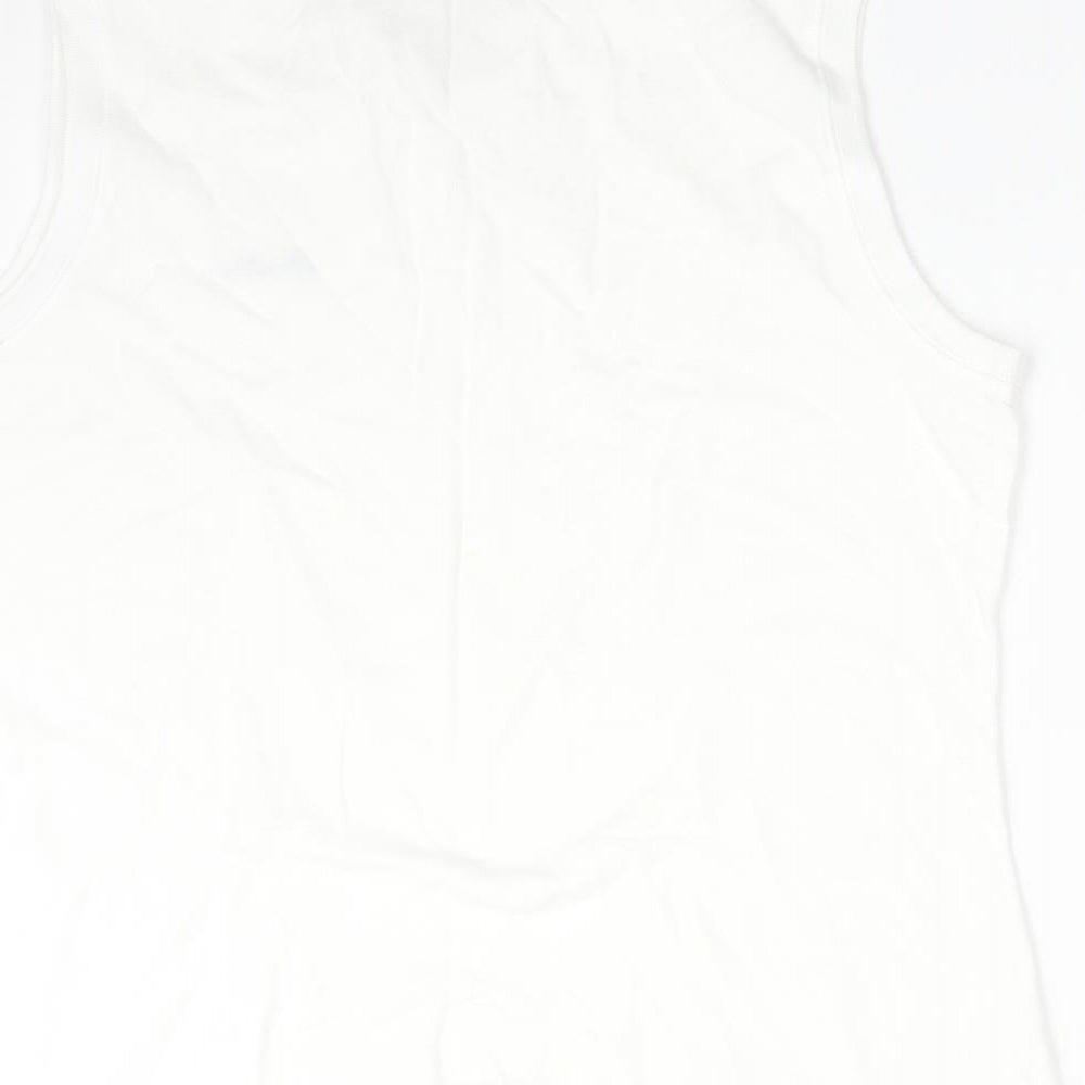 Diadora Womens White  Cotton Basic Polo Size 18 Collared