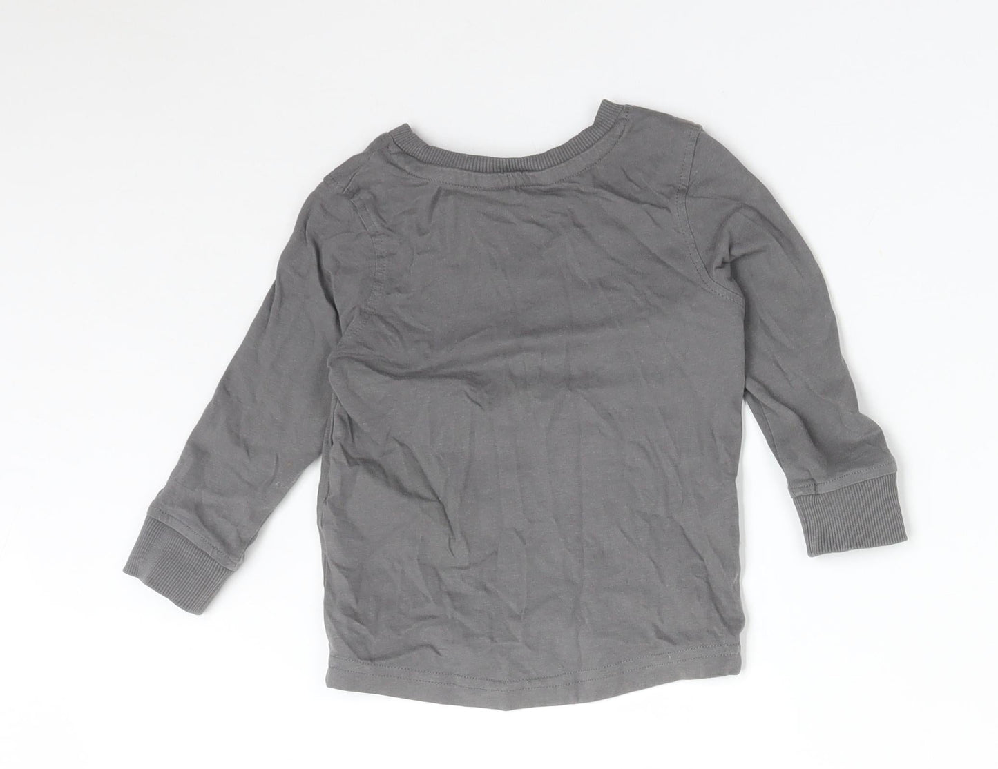 George Baby Grey  Cotton Basic T-Shirt Size 12-18 Months Round Neck  - COOL TO BE ME