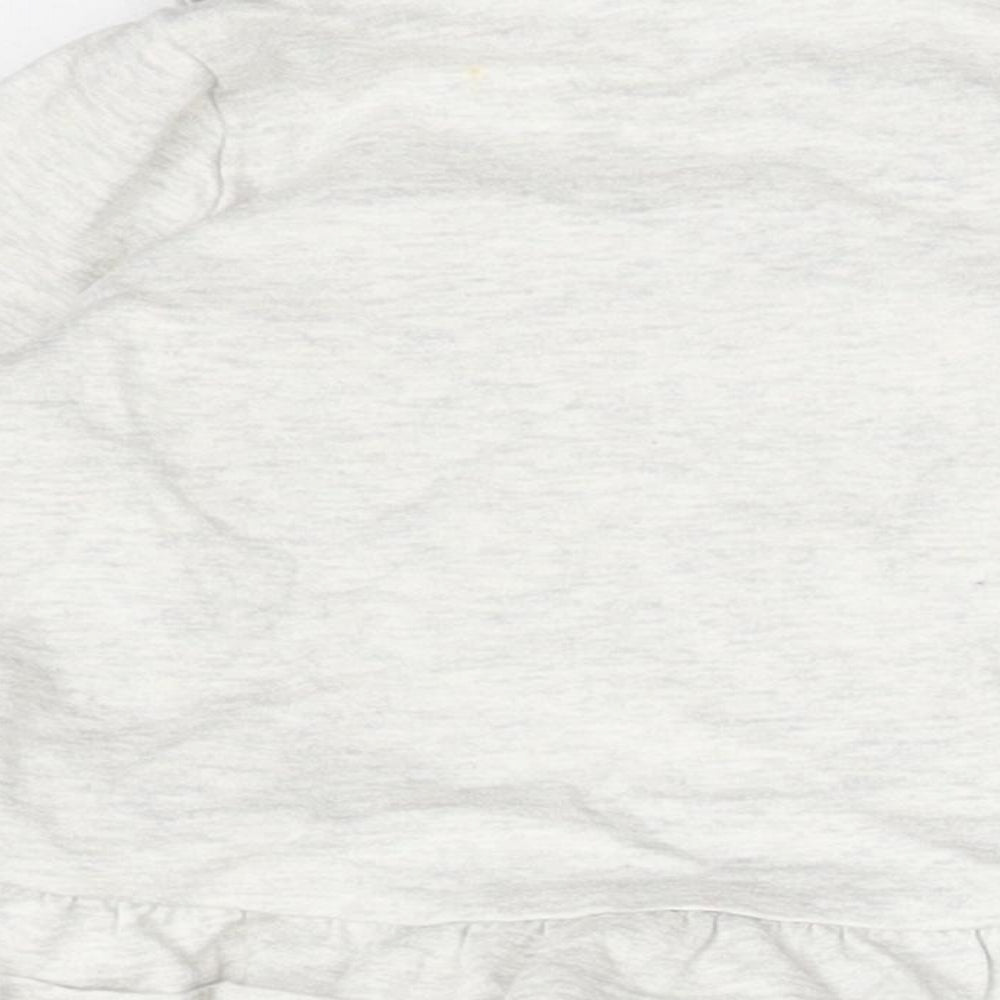 George Girls Grey  Cotton Basic T-Shirt Size 0-3 Months Round Neck  - THE CUTEST BEAR AROUND PADDINGTON