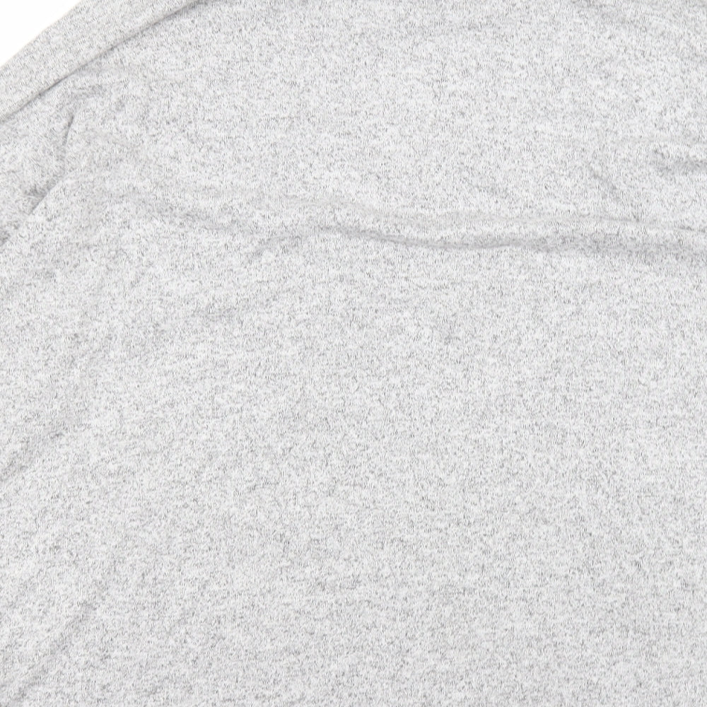 Select Womens Grey  Viscose Basic T-Shirt Size L Round Neck