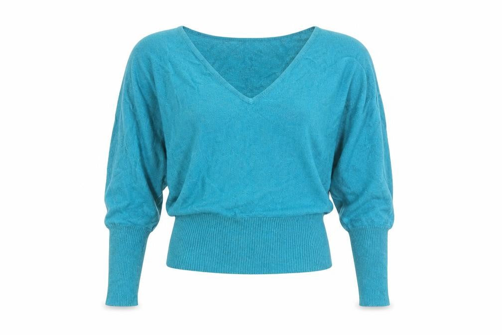 Preworn Womens Blue  Viscose Basic T-Shirt Size 12 Round Neck