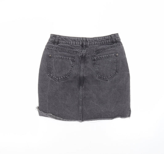 New Look Womens Black  Cotton Mini Skirt Size 8