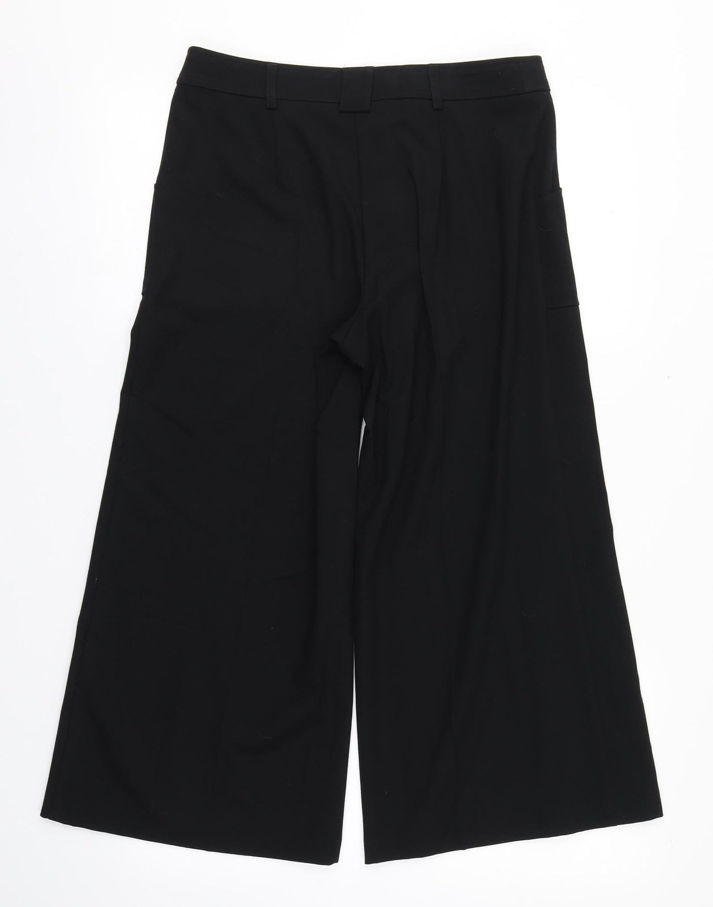 Marks and Spencer Womens Black  Polyester Trousers  Size 10 L23 in Regular