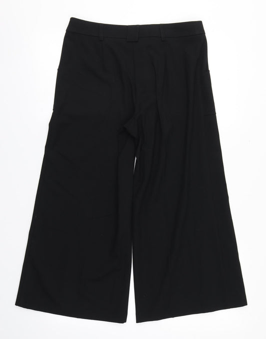Marks and Spencer Womens Black  Polyester Trousers  Size 10 L23 in Regular