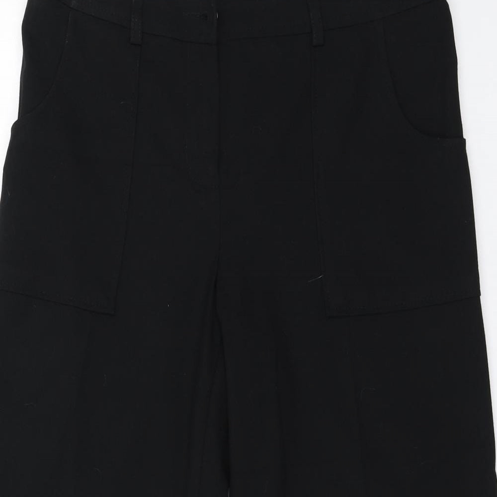 Marks and Spencer Womens Black  Polyester Trousers  Size 10 L23 in Regular