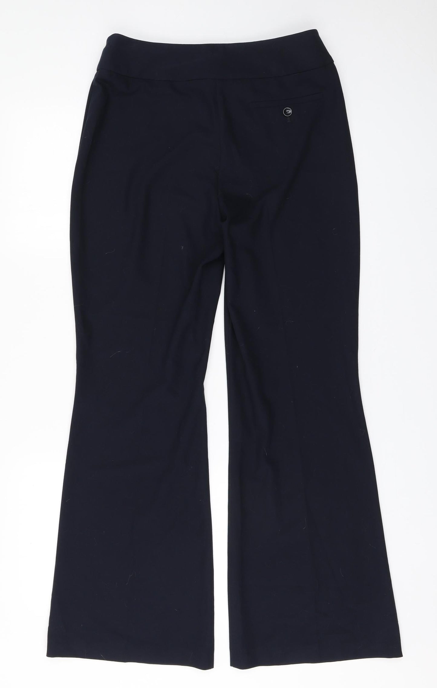 Marks and Spencer Womens Blue  Polyester Trousers  Size 10 L28 in Regular