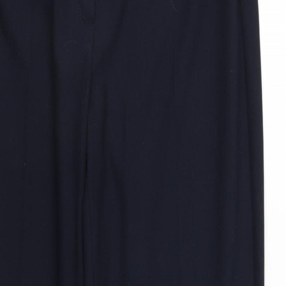 Marks and Spencer Womens Blue  Polyester Trousers  Size 10 L28 in Regular