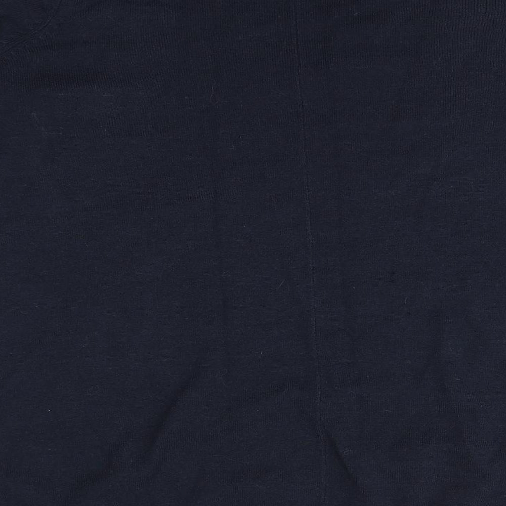 Marks and Spencer Mens Blue V-Neck  Acrylic Pullover Jumper Size L