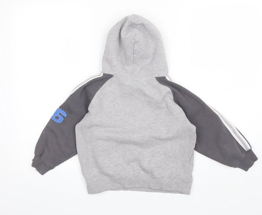 St Bernard Boys Grey  Cotton Pullover Hoodie Size 7 Years