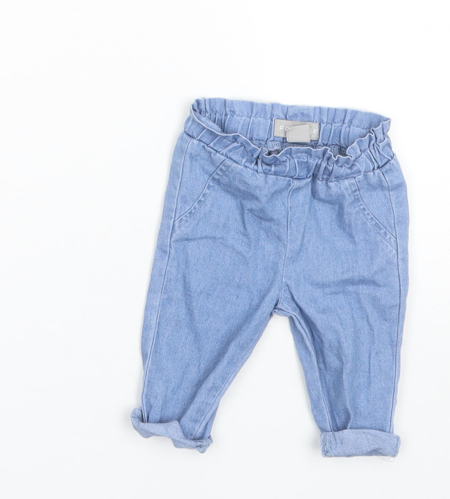 Primark Baby Blue  Cotton Jogger Trousers Size 0-3 Months