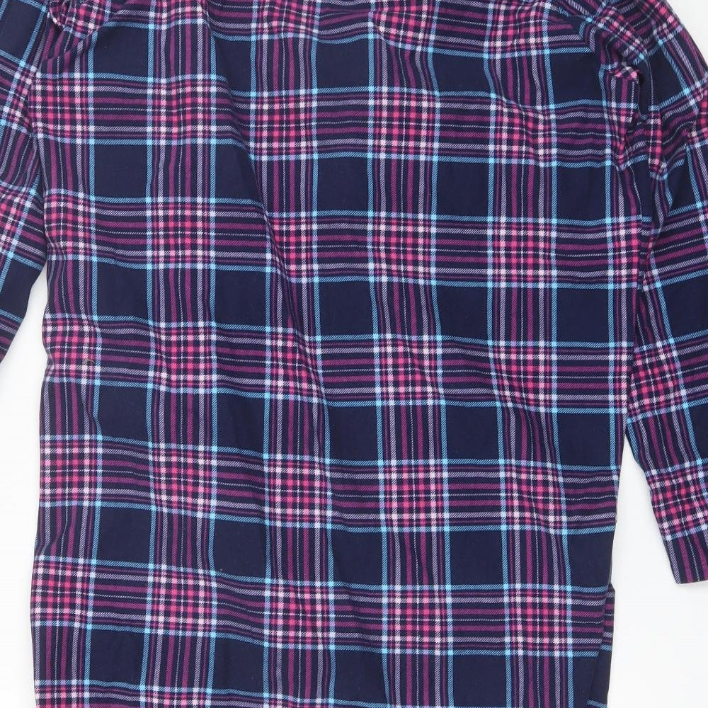 George Womens Blue Plaid Polyester Top Pyjama Top Size 12