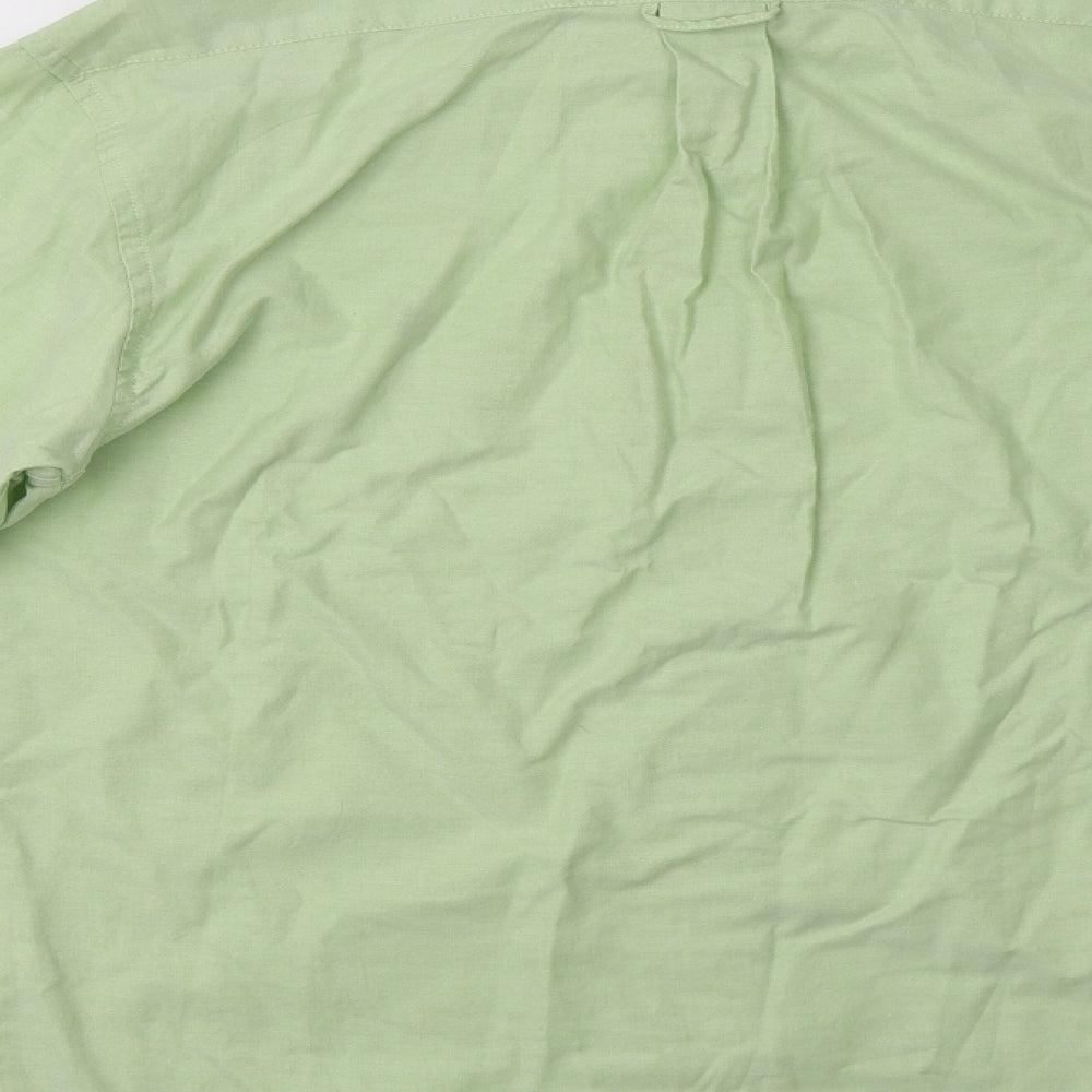 Baresi Jeans Mens Green  Cotton  Button-Up Size M Collared