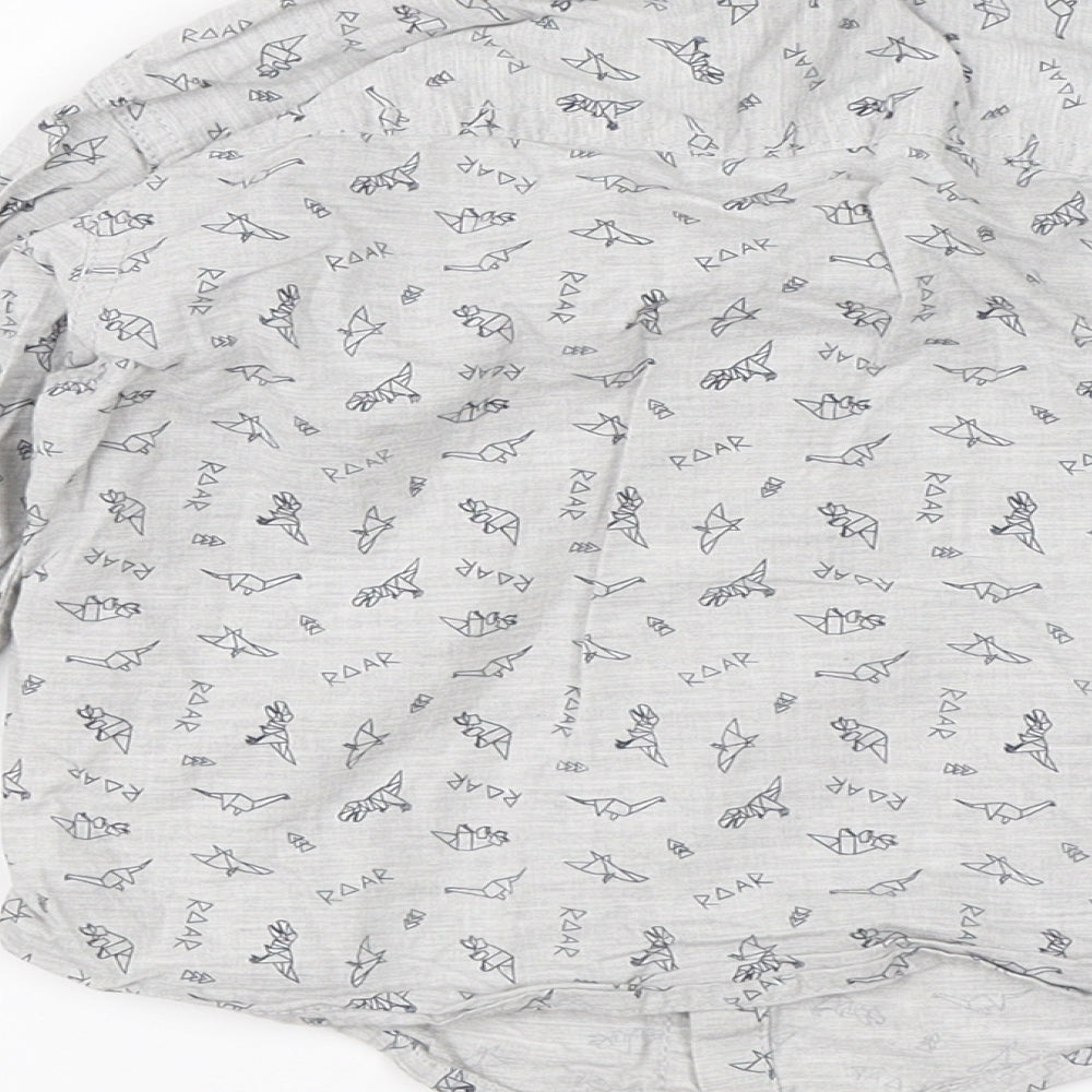 F&F Boys Grey  Cotton Basic Button-Up Size 2-3 Years Collared Button