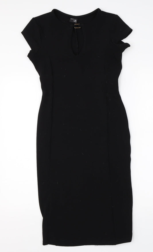 Oakridge Womens Black  Polyester A-Line  Size 8  Round Neck